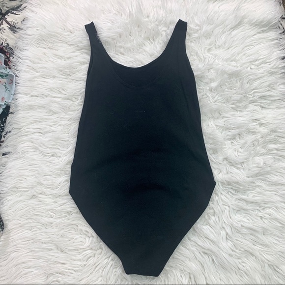 NWOT American Eagle "I want My MTV" Y2K Retro Black bodysuit Small - Picture 7 of 8